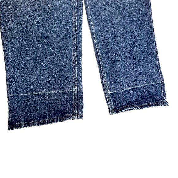 Faded Glory Original Straight Leg Men's size 42x30 Dark Wash Blue Denim jeans - Picture 2 of 5